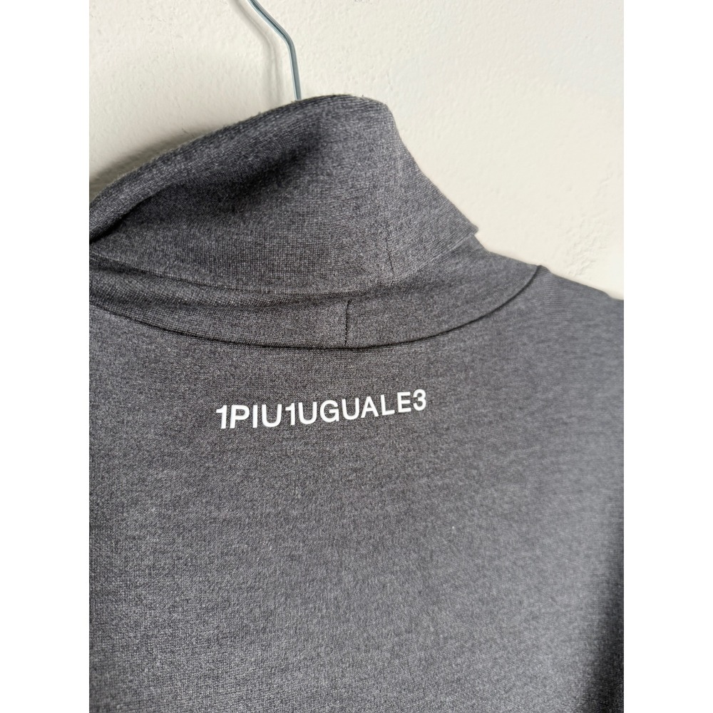1PIU1UGUALE3 Gray Turtleneck Long Sleeve Pullover Top Menswear - Picture 3 of 4